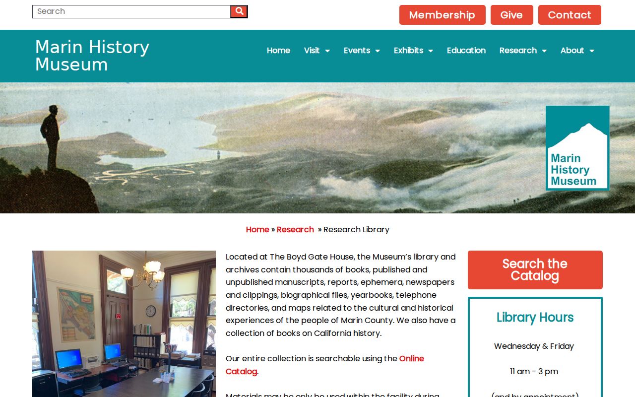 Novato previous residents Marin house history research library