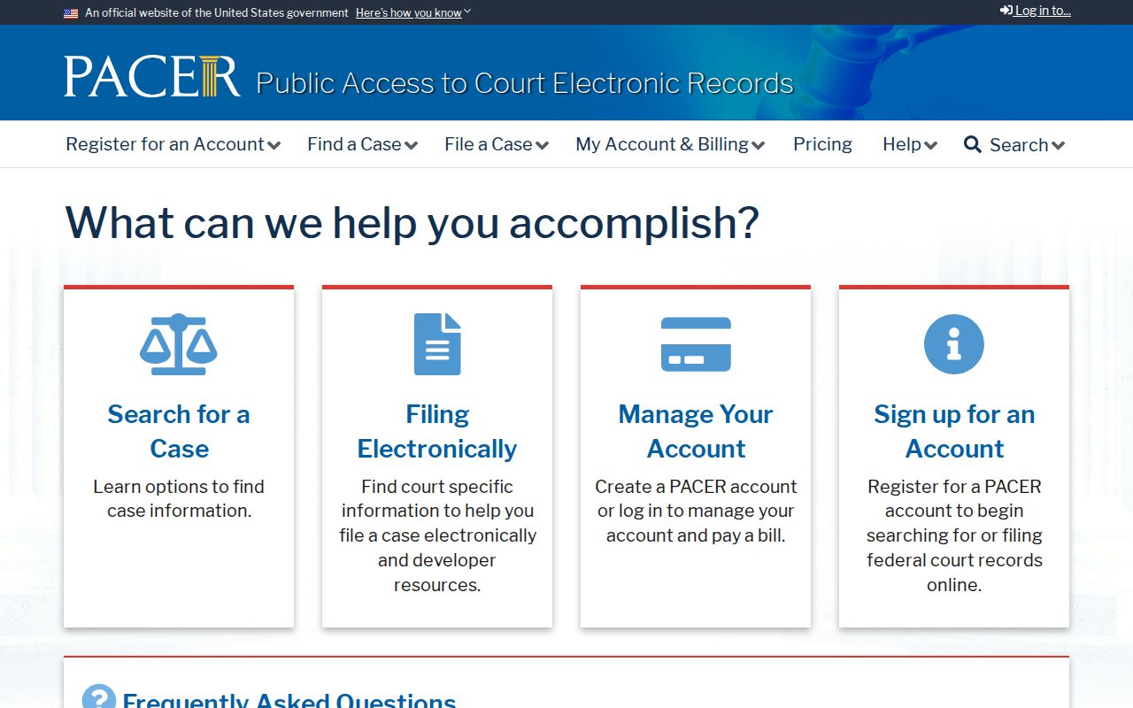 Novato resident lookup federal court records through PACER